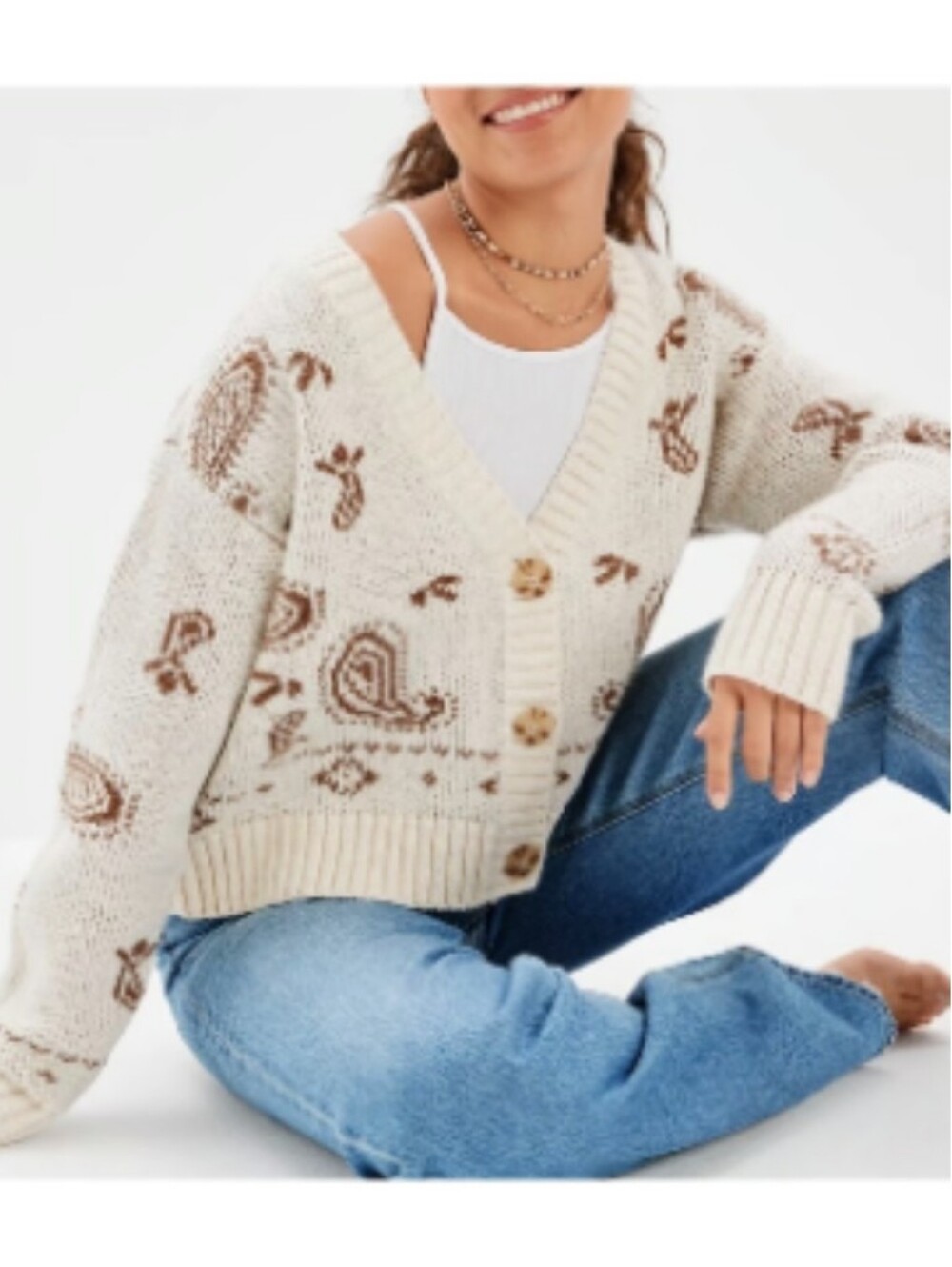 American Eagle Button Front Cardigan